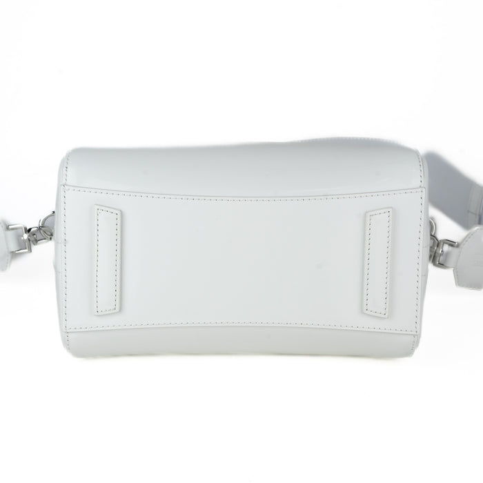 Givenchy Mini Antigona Bag in White 4G Perforated Leather