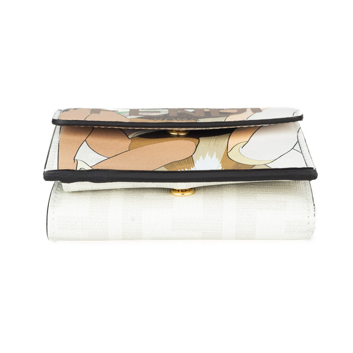 Fendi Micro Trifold Fabric Wallet