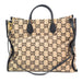 Gucci GG Leather Trimmed Wool Tote