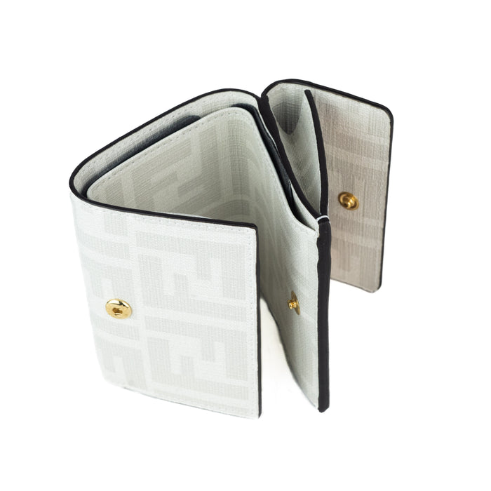 Fendi Micro Trifold Fabric Wallet