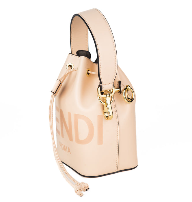 Fendi Mon Tresor Pale Pink Leather Mini Bucket Bag