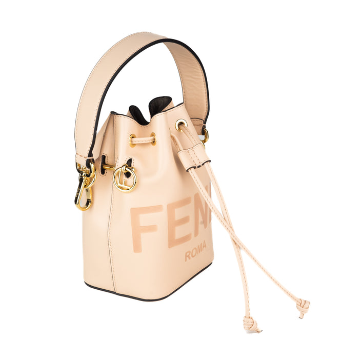 Fendi Mon Tresor Pale Pink Leather Mini Bucket Bag