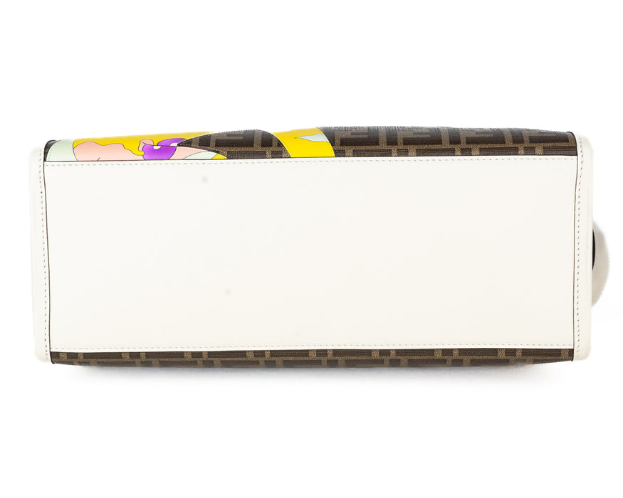 Fendi Medium Sunshine Tote in FF Glazed Fabric