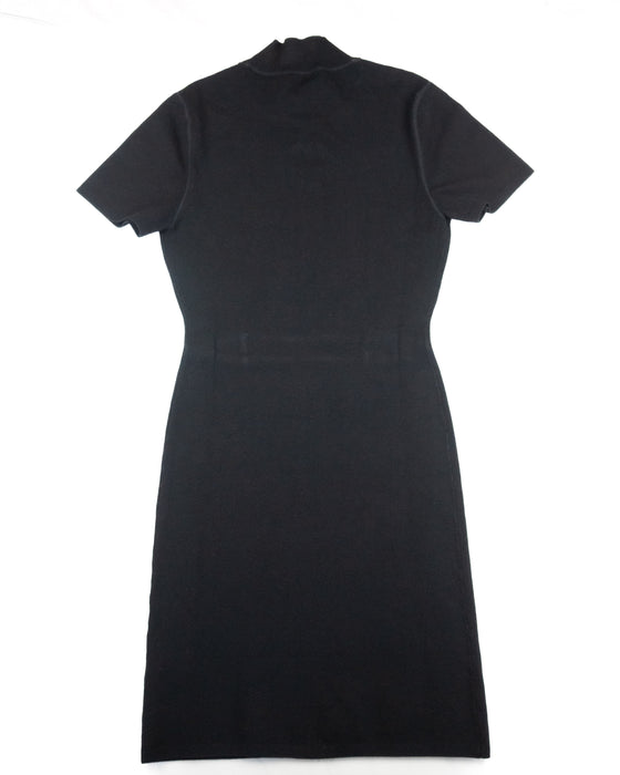 Alexander Wang Mock Neck Tee Dress in Black Bodycon Knit