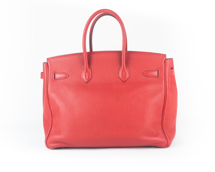 Hermes 35 Birkin Bag in Red