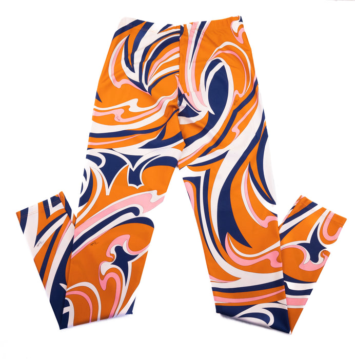 Emilio Pucci Stretch Leggings in Printed Orange