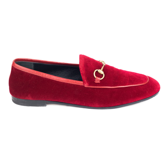 Gucci Women Jordaan Velvet Loafers