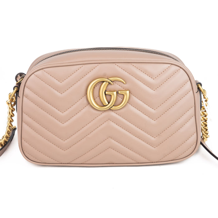 Gucci GG Marmont Small Leather Shoulder bag Dusty Pink