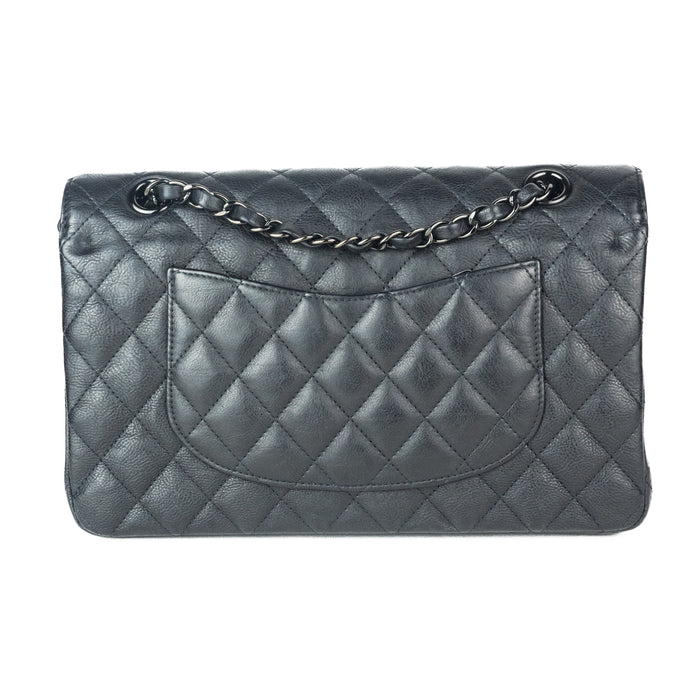 Chanel So Black Classic Medium Flap bag In Crumpled Calfskin