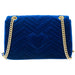 Gucci Medium GG Marmont Velvet Shoulder Bag in Blue