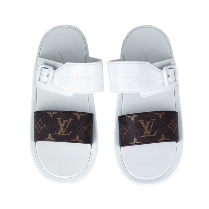 Louis Vuitton Sunbath Flat Mule in White