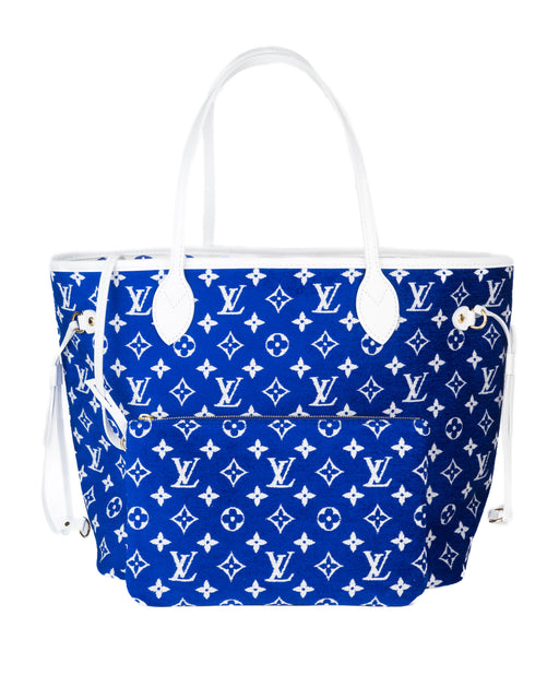 Louis Vuitton Neverfull MM Autres Toiles in Blue Monogram Jacquard Velvet