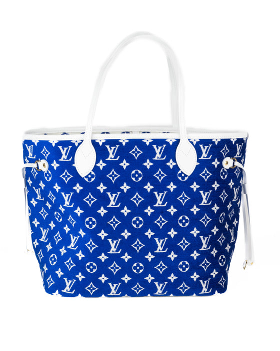 Louis Vuitton Neverfull MM Autres Toiles in Blue Monogram Jacquard Velvet