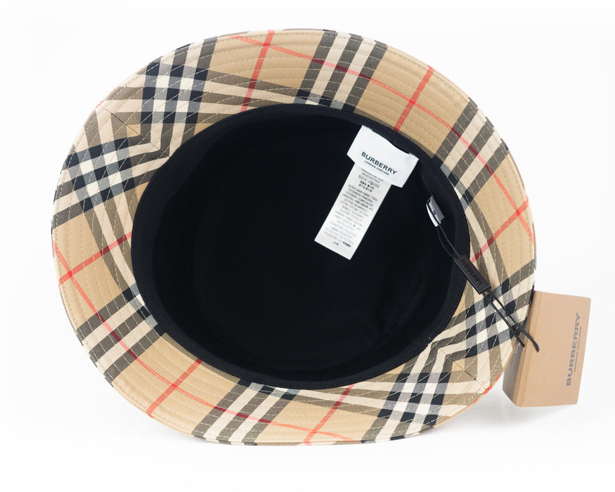 Burberry Vintage Check Technical Cotton Bucket Hat