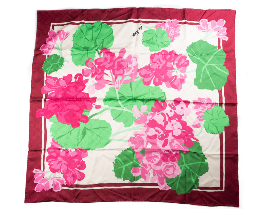 Gucci GG Silk Shawl Spring Bouque
