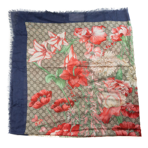 Gucci x Ken Scott Floral Print Silk Scarf