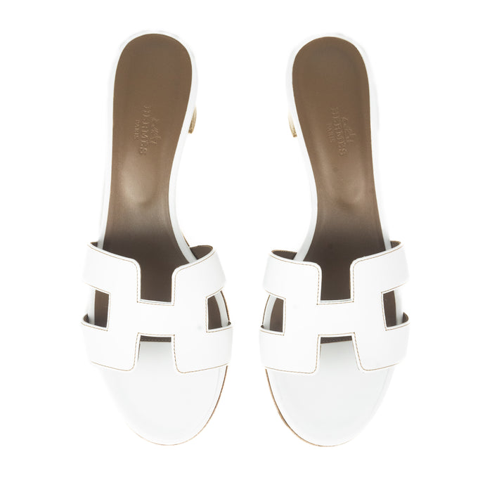 Hermes Oasis Sandal in White