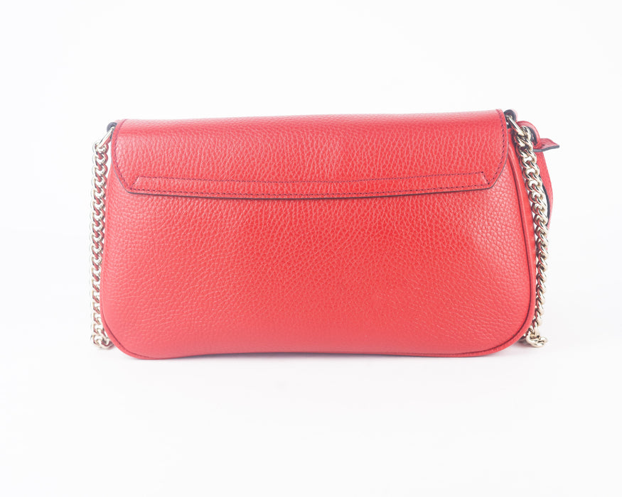Gucci Soho Chain Medium Crossbody Red