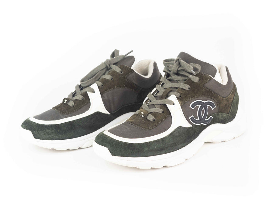 Chanel Nylon and Suede Sneakers