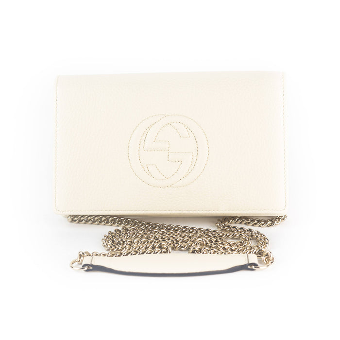 Gucci Soho Wallet On Chain off Off-White