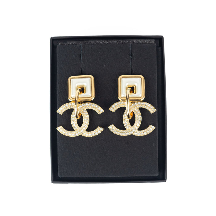 Chanel CC Dangling Earrings 