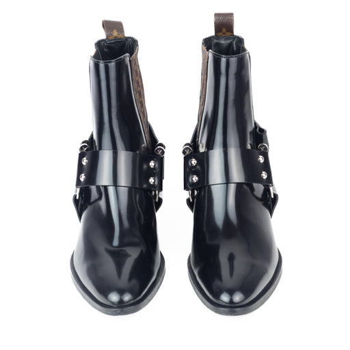 Louis Vuitton Calfskin Monogram Rhapsody Ankle Boots