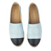 Chanel Lambksin Espadrilles in light blue and black