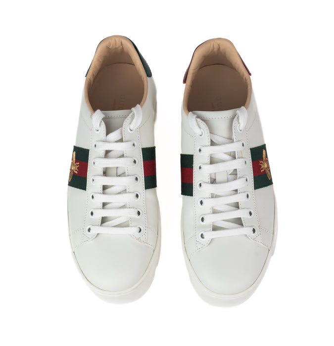 Gucci Ace Embroided Platform Sneakers 