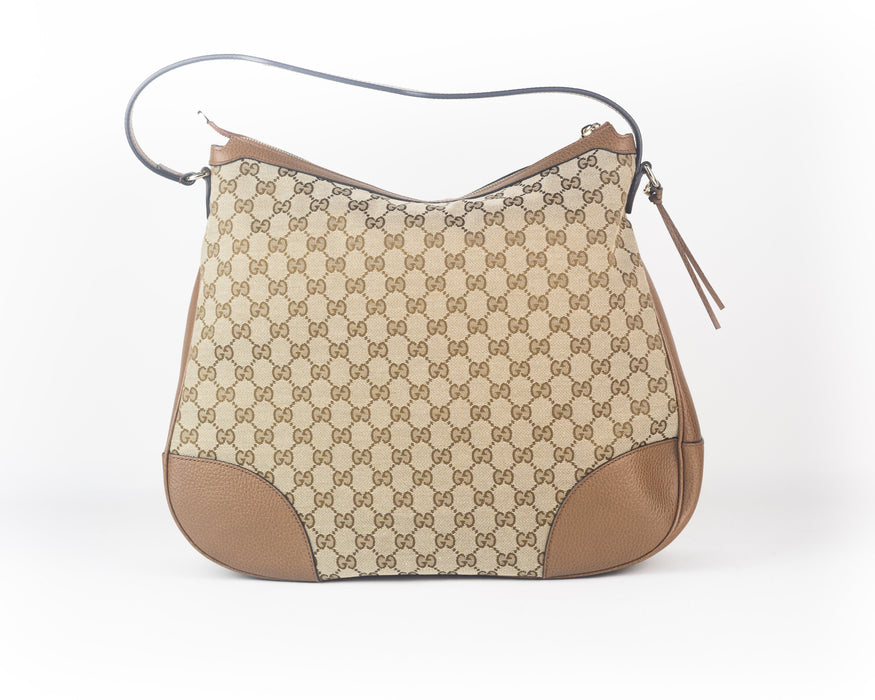 Gucci Bree GG Large Canvas Hobo Bag