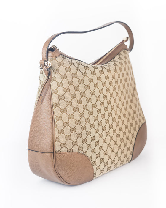 Gucci Bree GG Large Canvas Hobo Bag