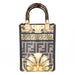 Fendace Printed FF Leather Mini Sunshine Shopper Bag