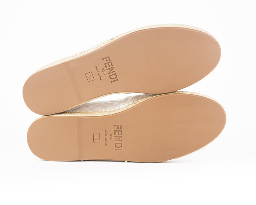 Fendi FF Logo Leather Espadrilles