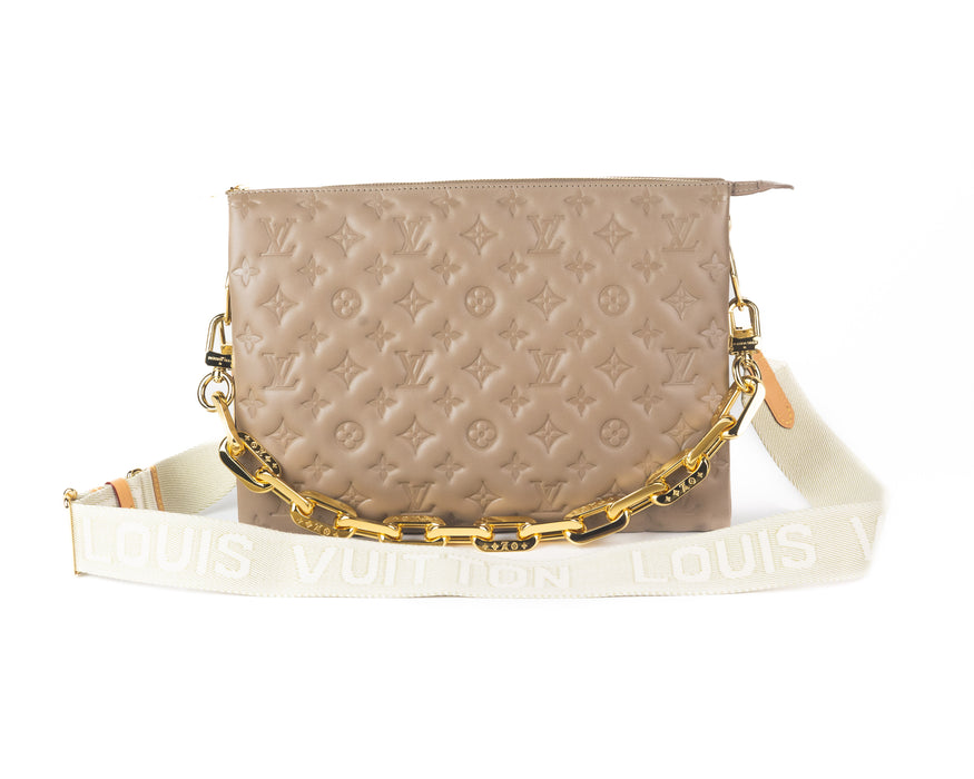 Louis Vuitton Coussin MM in Taupe