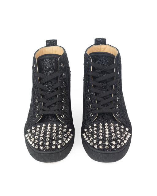 Christian Louboutin Lou Spikes Orlato Flat Suede Sneaker