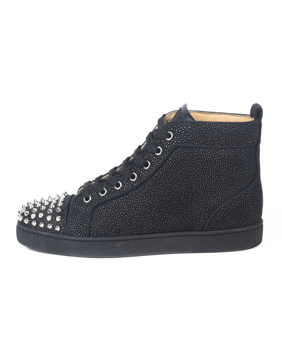 Christian Louboutin Lou Spikes Orlato Flat Suede Sneaker