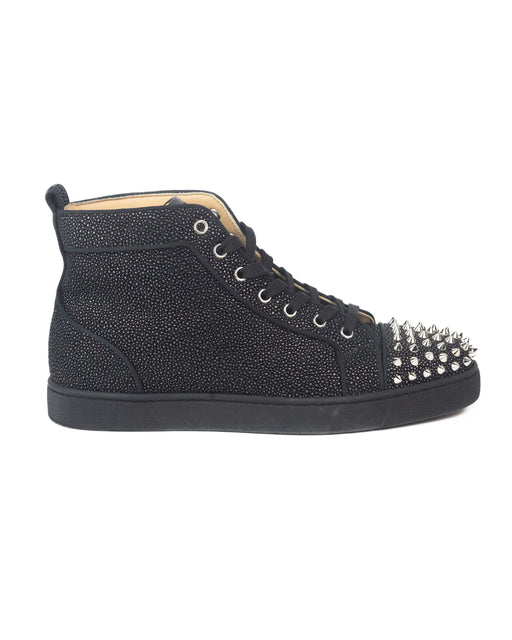 Christian Louboutin Lou Spikes Orlato Flat Suede Sneaker