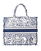 Dior Book Tote in Blue Toile De Jouy Reverse Embroidery