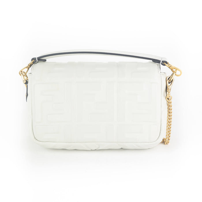 Fendi Leather Baguette Bag in White