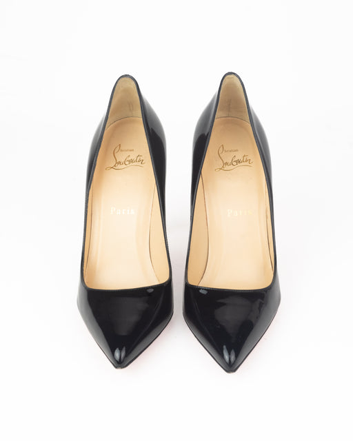 Christian Louboutin Pigalle 100 Patent Heels in Black