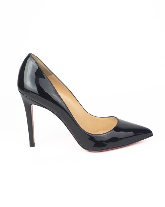 Christian Louboutin Pigalle 100 Patent Heels in Black