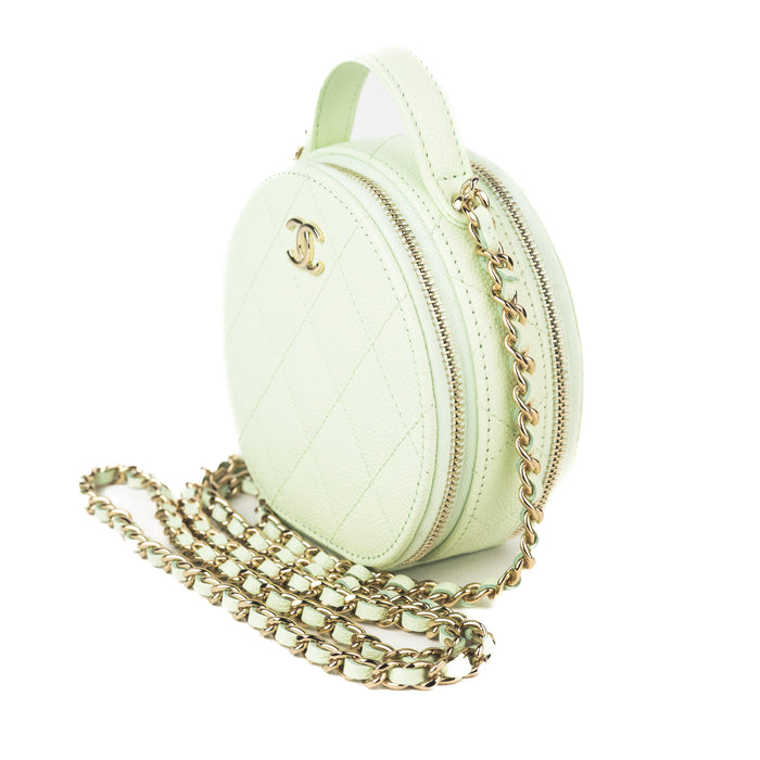 Chanel Small Vanity with Chain in Light Green