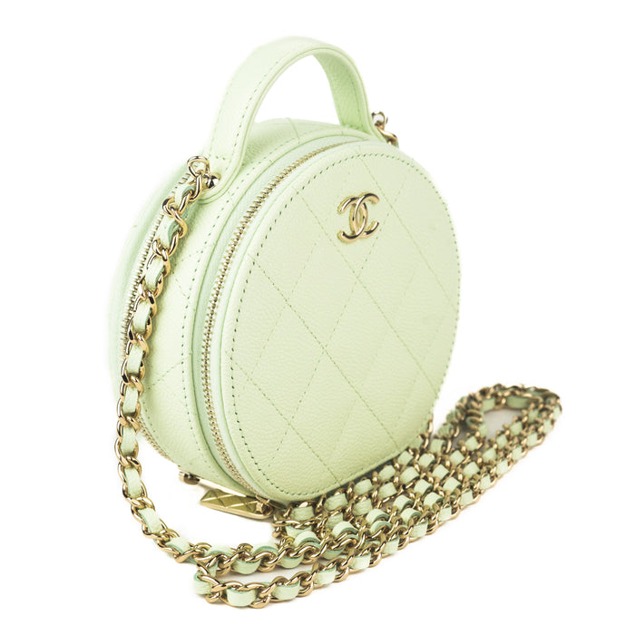 Chanel Small Vanity with Chain in Light Green