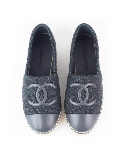 Chanel Tweed and Leather Espadrilles