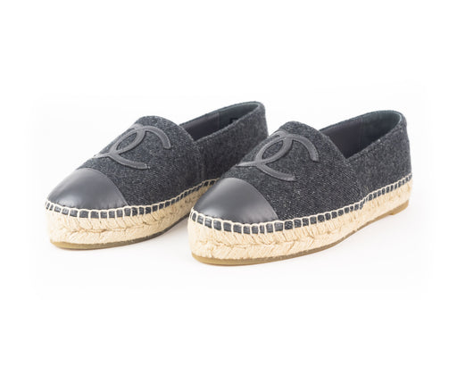 Chanel Tweed and Leather Espadrilles