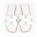 Hermes Oran Sandals in White