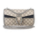 Gucci Dionysus GG Supreme Small Shoulder Bag with Black Suede
