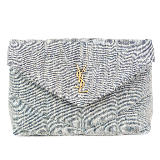 Saint Laurent Loulou Small Denim Pouch