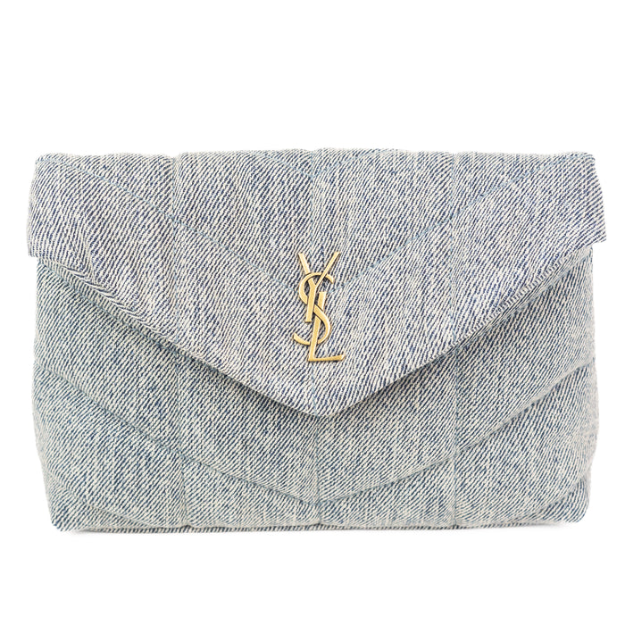 Saint Laurent Loulou Small Denim Pouch