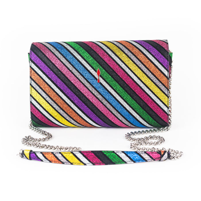 Louis Vuitton Rainbow Glitter Clutch on Chain