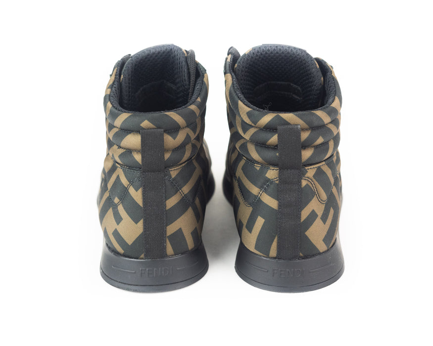 Fendi FF Nylon Hightop Sneakers
